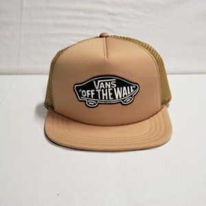 New**Vans Off The Wall, Trucker hat. Beige. snapback. Unique.